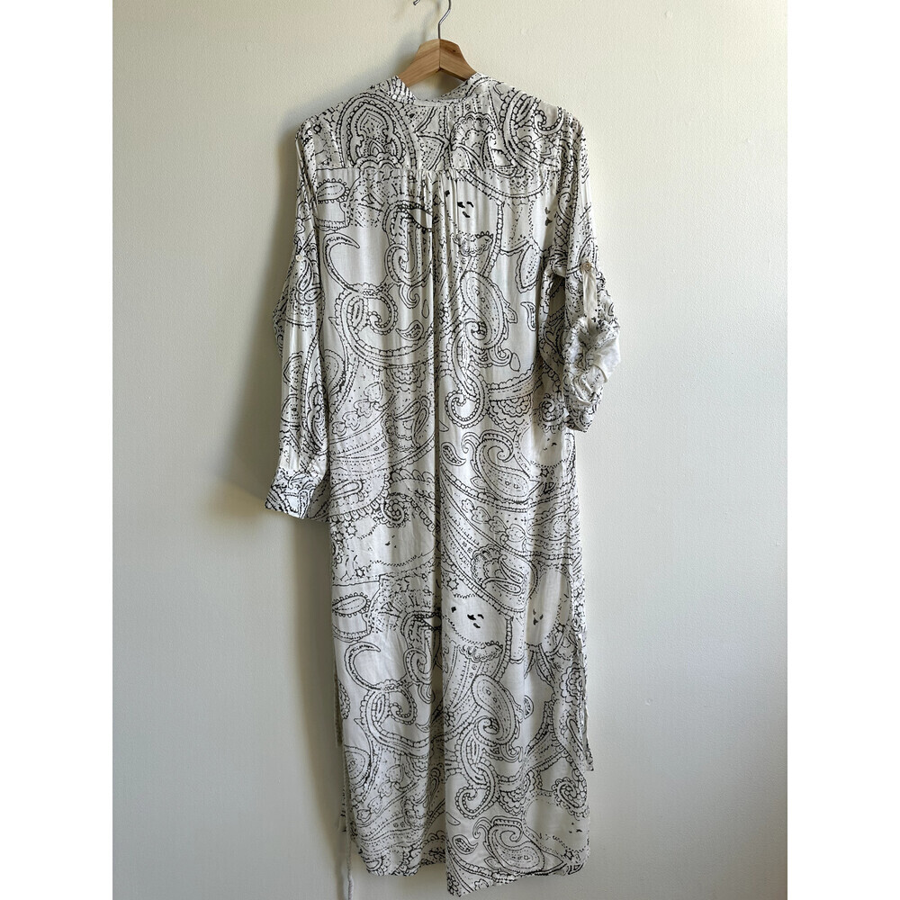Bohome Women's White Printed High/low Shirt BEACH Dress SIZE S - Picture 11 of 12